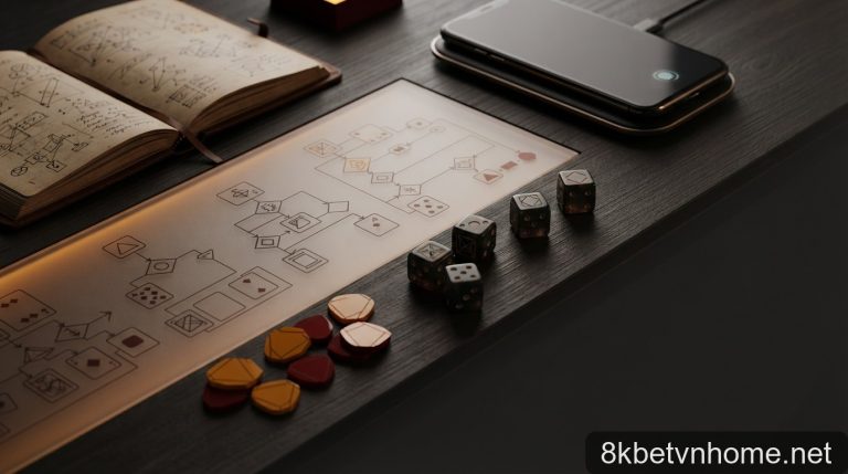 Minh họa 桌面游戏规则、筹码与概率元素 cho chủ đề quy tắc rút lá thứ ba baccarat