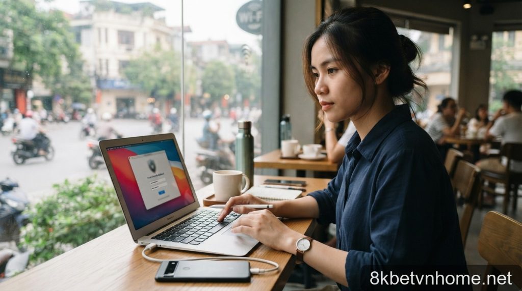 Bảo mật tài khoản 8KBET 2026: Nhận diện rủi ro từ thiết bị và mạng công cộng